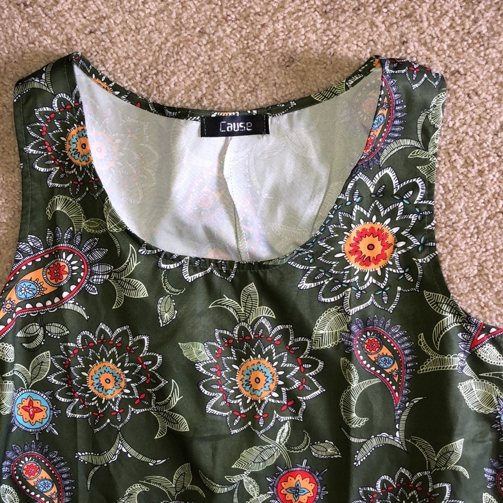 Cause green floral dress - Picture 3 of 4